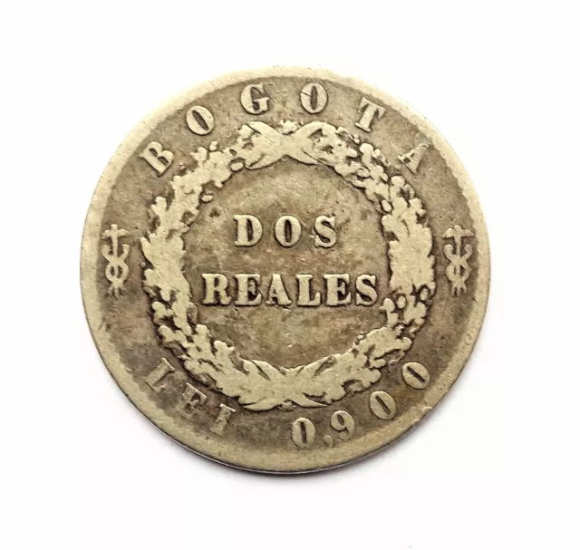 Colombia Bogota 2  Reales 1852