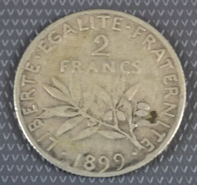 2 francs en argent 1899 réf AP152