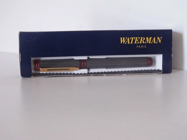 Coffret Waterman Stylo Plume Or 18k + Roller + Porte-mine - Plaqué Or - Occasion