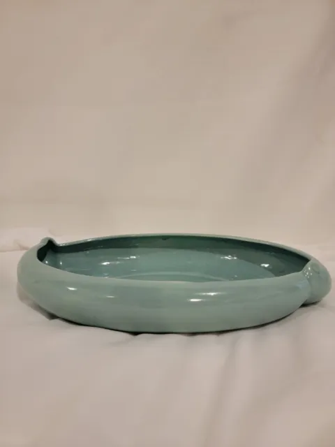 Retro Mid Century Modern MCM Royal Haeger turquoise blue bowl dish pottery