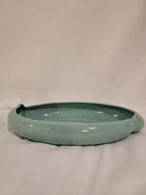 Retro Mid Century Modern MCM Royal Haeger turquoise blue bowl dish pottery