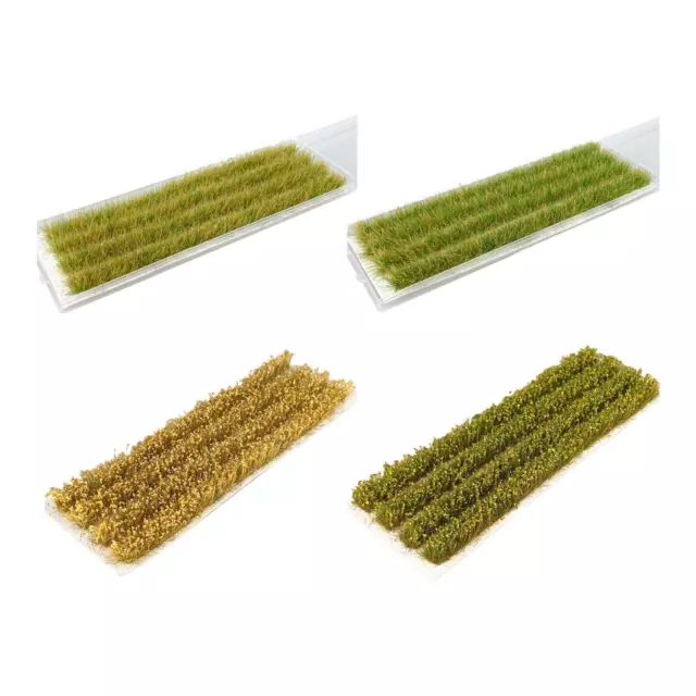 Grass Miniature Static Grass Strips Ornament for DIY Model Train Landscape