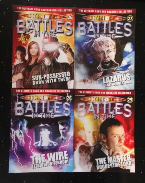 Dr Doctor Who Battles in Time SET OF FOUR MAGAZINES Numbers 26 27 28 & 29 - RARE
