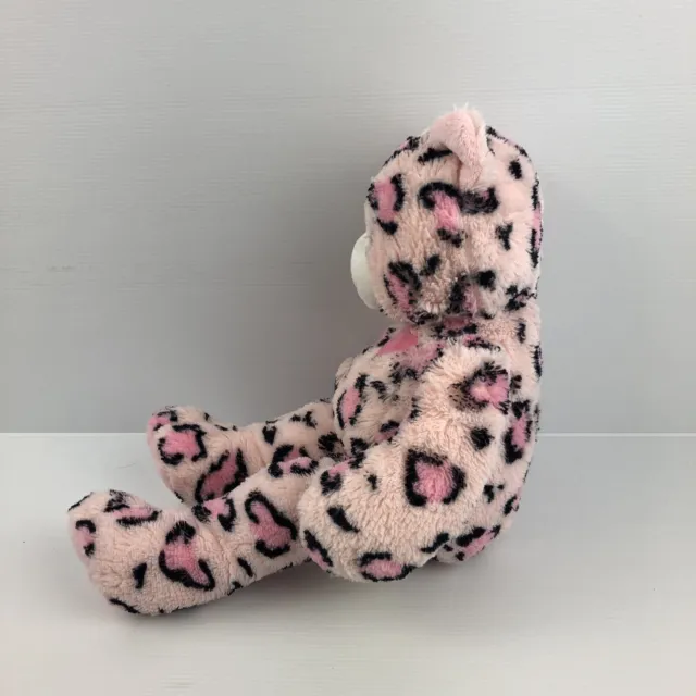 Build A Bear Plush Pink Teddy 42cm Soft Stuffed Cuddle Toy BAB Love Heart Print