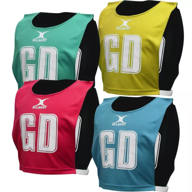 NEW Gilbert Reversible Netball Bibs - Pack of 7  M L XL Sizes Cheap Netball Tops