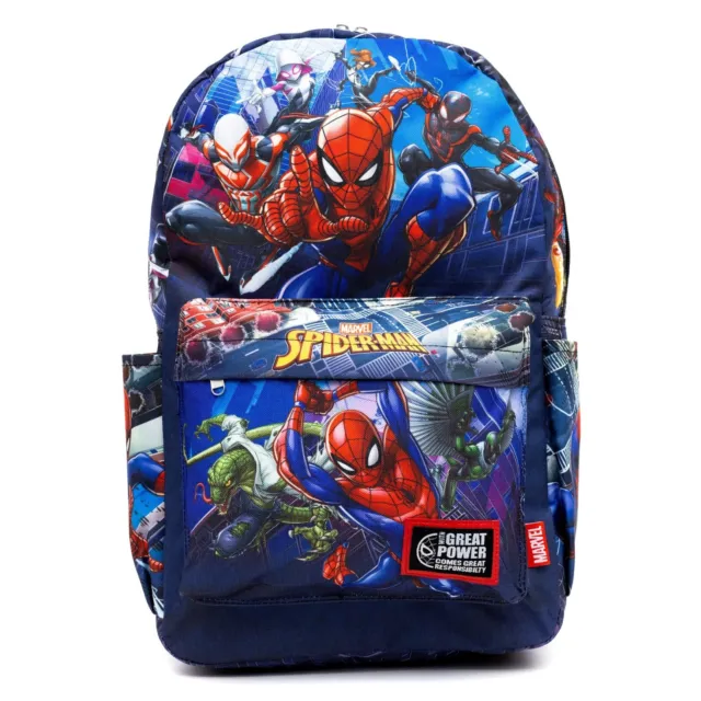 Wondapop - Marvel Spider-Man Araña Verso 17" Completo Talla Nylon Mochila