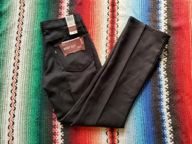 VTG BRAND NEW Levis 517 Black Tab Sta Prest Polyester Bootcut Pants Size 34  x 34 EUR 37,26 - PicClick FR