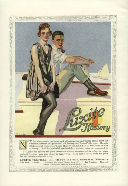 Discretion is the better part of buying Luxite Hosiery for men & women ad 1918