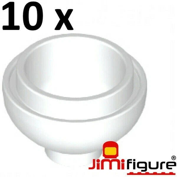 NEW 10 X LEGO Brick Round 2x2 with Dome Bottom White 15395 Genuine Bulk ...