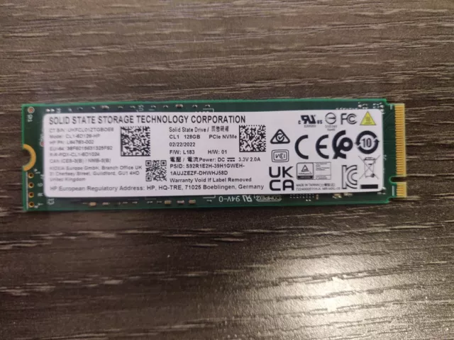 Kioxia 128GB M.2 PCIE NVMe HP 2280 SSD