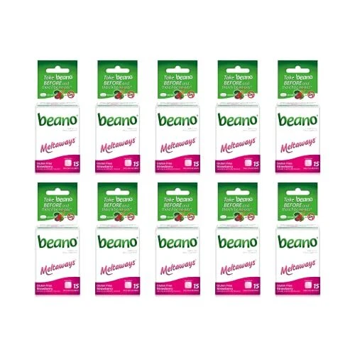 Gas Prevention Strawberry Flavored Meltaways 15 Tablets (Pack of 10)