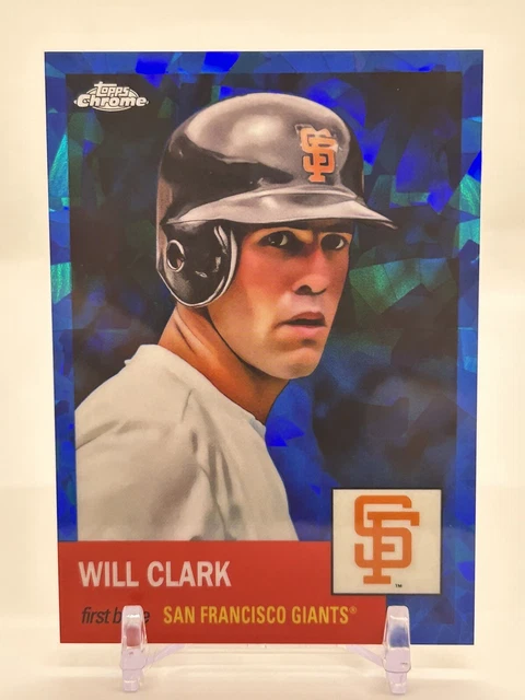 2022 Topps Chrome Platinum Will Clark Blue Atomic Refractor /100 #294 Giants