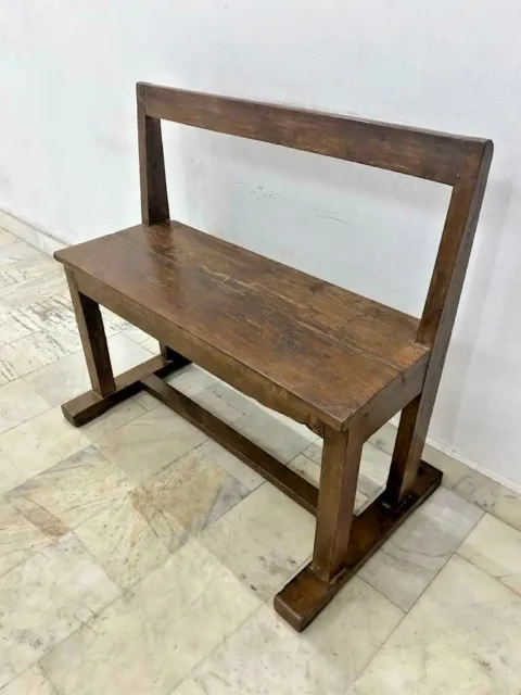 Old Vintage Rare Handmade Teak Wood Wooden Heavy Bench, Collectible