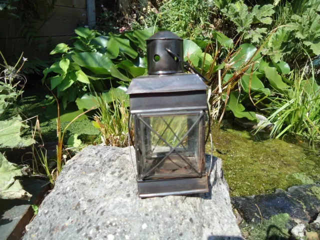 Ships Lamp Rectangular Metal Lantern - Port starboard Masthead Garden Tea Light 3