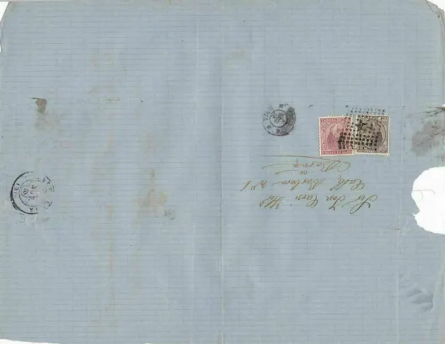 Spain 19th centuary stamps cover Ref 8355