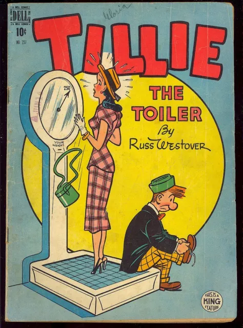 Four Color #237 (Tillie the Toiler) Golden Age Vintage King Dell Comic 1949 GD+