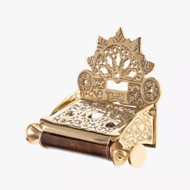 Antique Style Toilet Roll Holder Brass Victorian Elegant Bathroom Decor Novelty