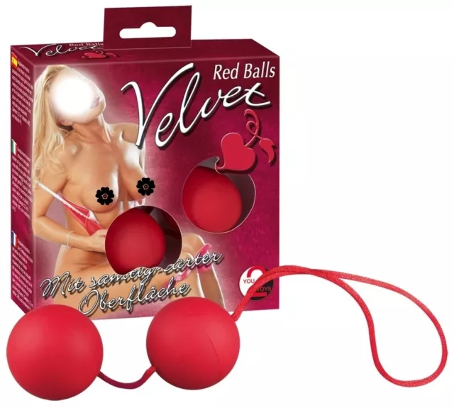 Palline Geisha anali vaginali Velvet Red Balls Sexy shop sfere amore piacere sex