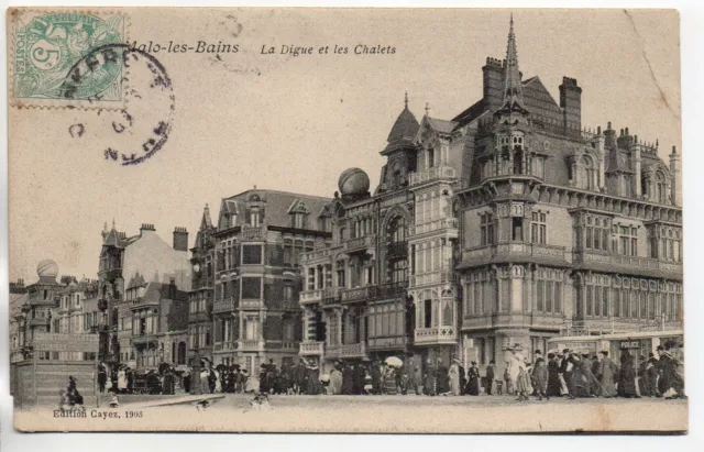 MALO LES BAINS - NORD - CPA 59 - la Digue et la foule aux chalets