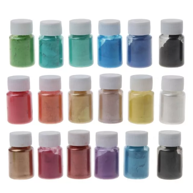 18 Colors Mica Powder Epoxy Resin Colorant Dye Pigment Natural Mica Powder