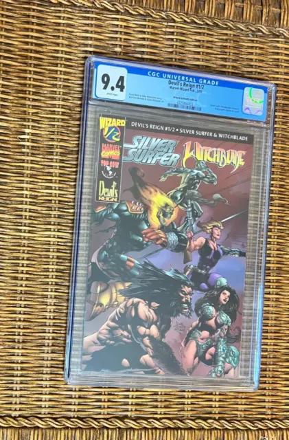 Devil's Reign #1/2 Marvel-Wizard Pub. 1997 Silver Surfer/Witchblade Rare CGC 9.4