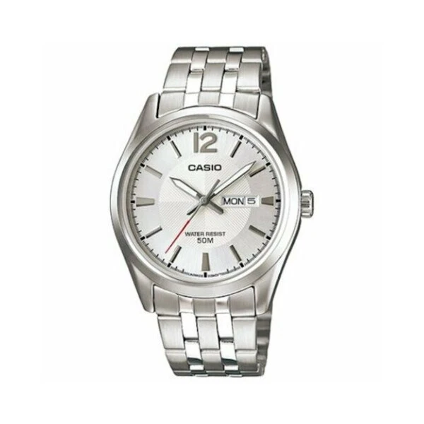 Orologio da uomo Casio quadrante argento in acciaio inossidabile