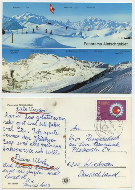 46522 - panoramic Aletsch area - postcard, run 3.4.1982