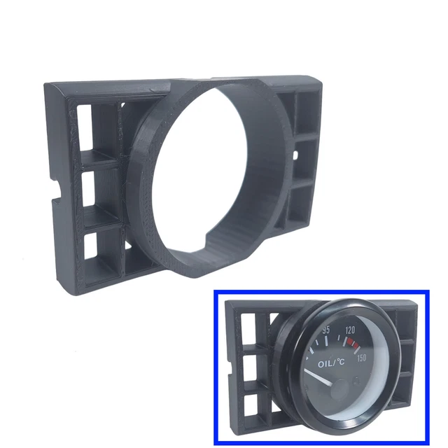 Support 3-en-1 Pour Jauges Supplémentaires Style Fibre De Carbone - Universel, Montage Double Trou, Noir ABS