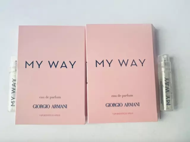 2 Giorgio Armani My Way Eau de Parfum Perfume Sample Vial Sampler 1.2 ml Each