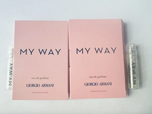2 Giorgio Armani My Way Eau de Parfum Perfume Sample Vial Sampler 1.2 ml Each