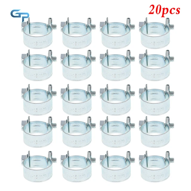 20 Pack Hose Clamps 3/8" (14mm-16mm) Fuel Injection Gas Line Hose Clamps