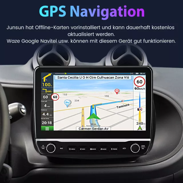 6+128G Carplay Für Mercedes Benz Smart Forfour Fortwo 453 10.1"Autoradio GPS DAB 3