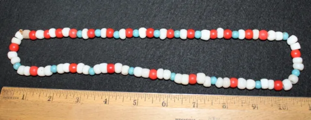 Strand of Red, White & Blue Padre Trade Beads