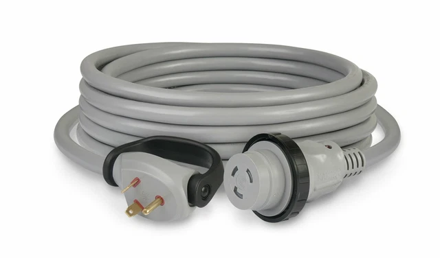 PARKPOWER BY MARINCO 30 Amp, 125V Rv Câble de Raccordement, Gris, 15.2m