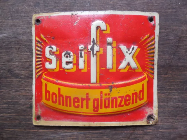 Seifix antikes Werbeschild Reklameschild Türschild Blechschild um 1920