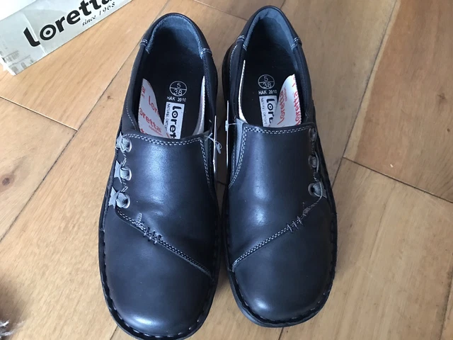 LADIES LORETTA PAVERS Slip On Casual Size 5 Black Shoes 16.00