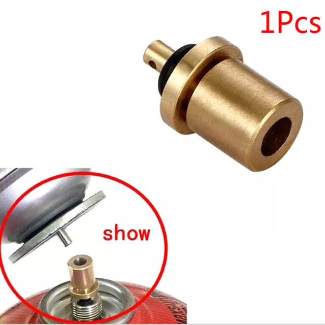 Brass Gas Refill Adapter for Camping Hiking Picnic Stove Inflate Butane CaniDSEL