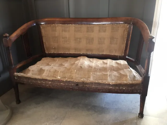 Edwardian 2 seater settee for re-upholstery