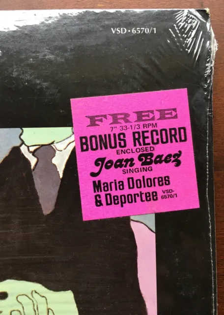 JOAN BAEZ Orig 1971 Blessed Are 2xLP + 7" Hype & "bonus" STICKERS SEALED NM- DH 3