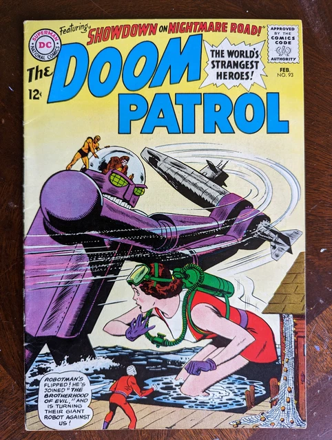 Doom Patrol #93 VF 8.5 DC Silver Age Beauty 1965 Glossy Robot Cover High Grade!
