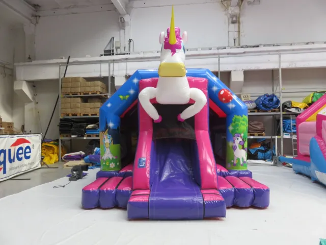 18ft x 13ft commercial grade Unicorn Slide Combi – Disco airquee bouncy castle