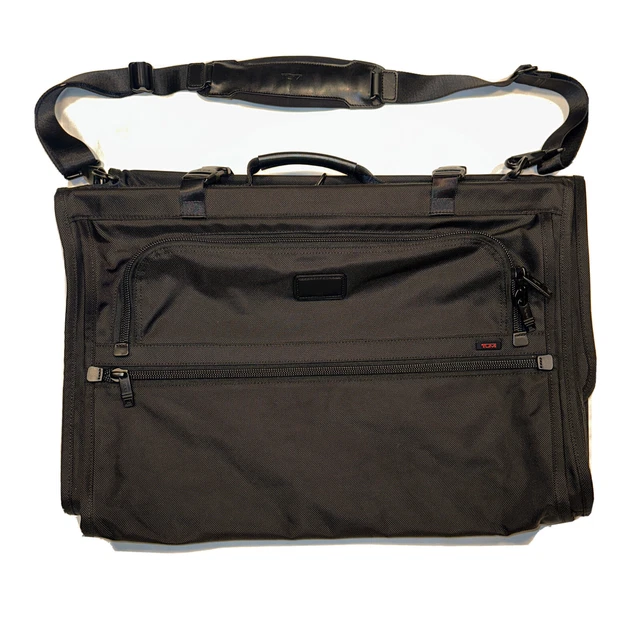 $695 NWOT TUMI Men's Alpha Garment Tri Fold Carry On Bag, Black, One Size