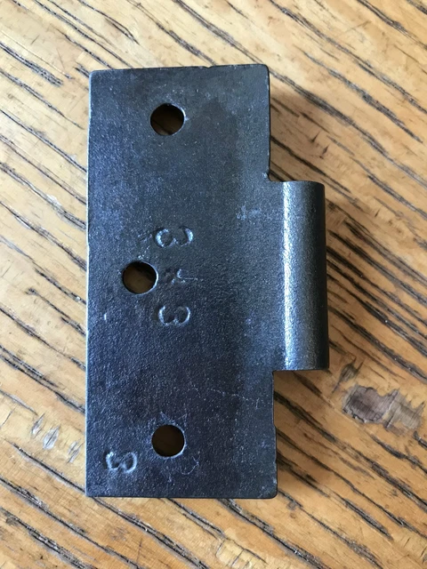 Antique Cast Iron Door Hinge, Left Half Only - 3" x 3" 2
