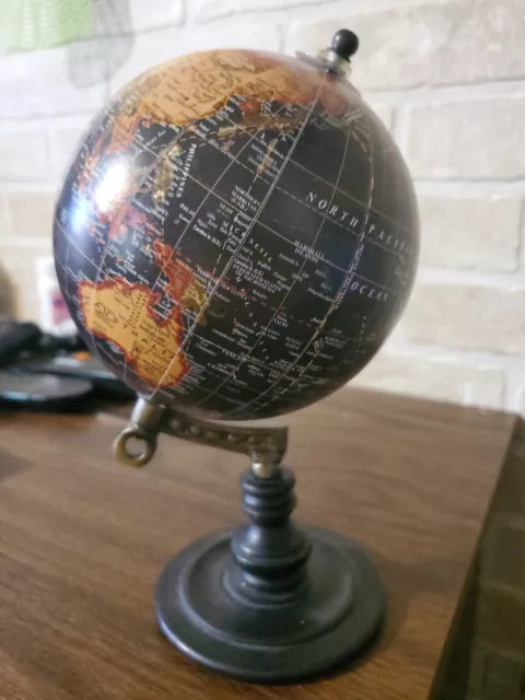 Better Homes And Garden Table Top Decretive World Globe Black 5D" 9"H