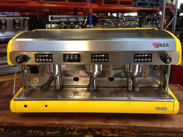 Wega Polaris 3 Group Yellow Commercial Coffee Machine