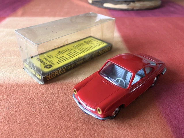 NOREV Ancien 1/43 Coupé SIMCA 1000 N*73 Rouge avec boite