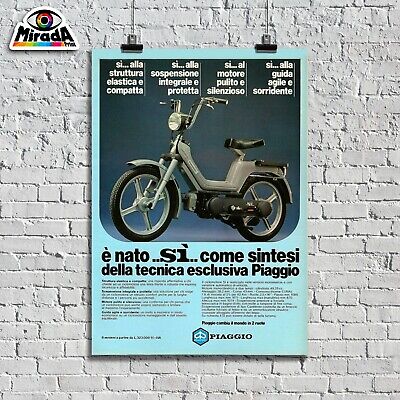 Poster Locandina Vintage Manifesto Piaggio Ciao Si Boxer Vespa Lambretta Top