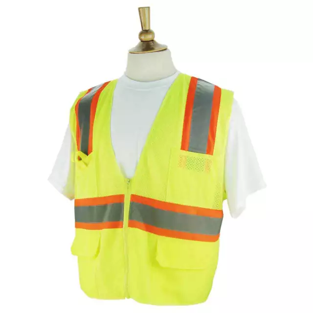 Black Stallion SVY220 Surveyor's Mesh/Poly Safety Vest with Reflectives 3X-LRG