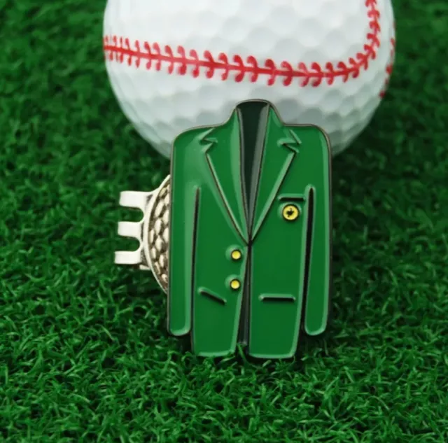 Masters Green Jacket Ball Marker With Hat Clip Novelty Golf Gift