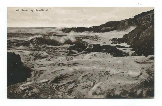 Cornwall Newquay Headland Valentine's Series Postcard c.1910's